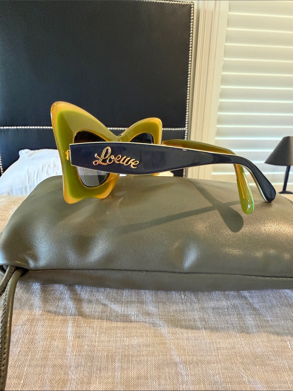 Loewe Multicolor Cat-Eye Sunglasses in Black, Yellow, Green - Picture 2 of 4